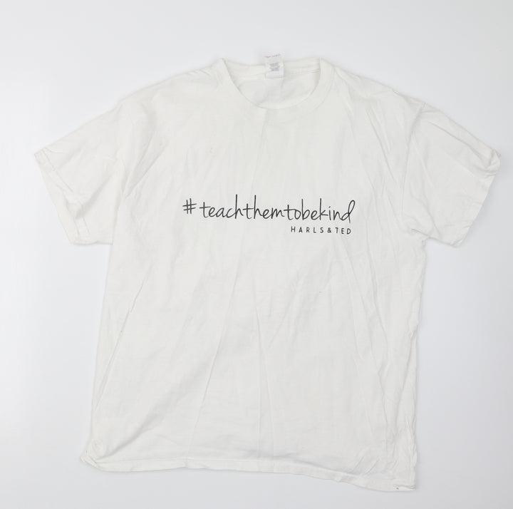 Gildan Womens White   Basic T-Shirt Size L