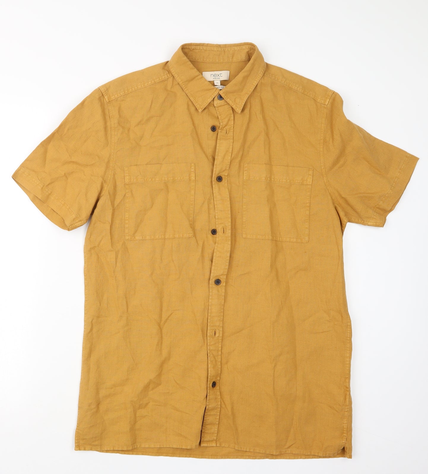 NEXT Mens Beige    Button-Up Size M