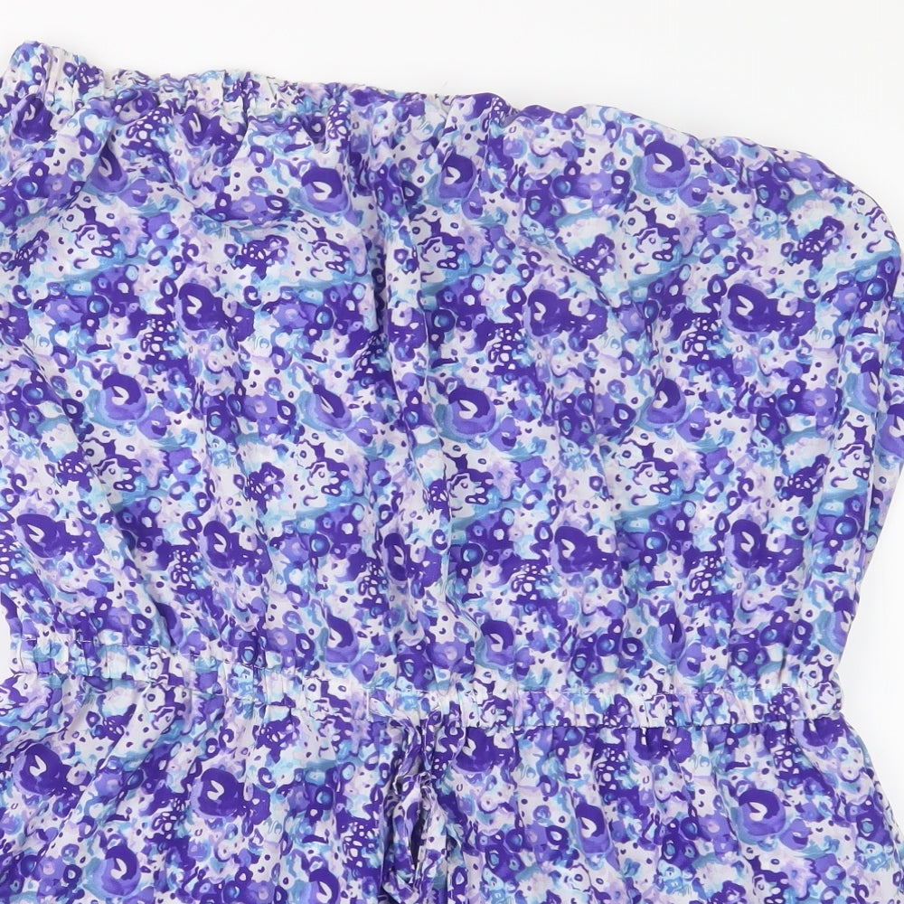 Papaya Womens Purple Geometric  Playsuit One-Piece Size 16