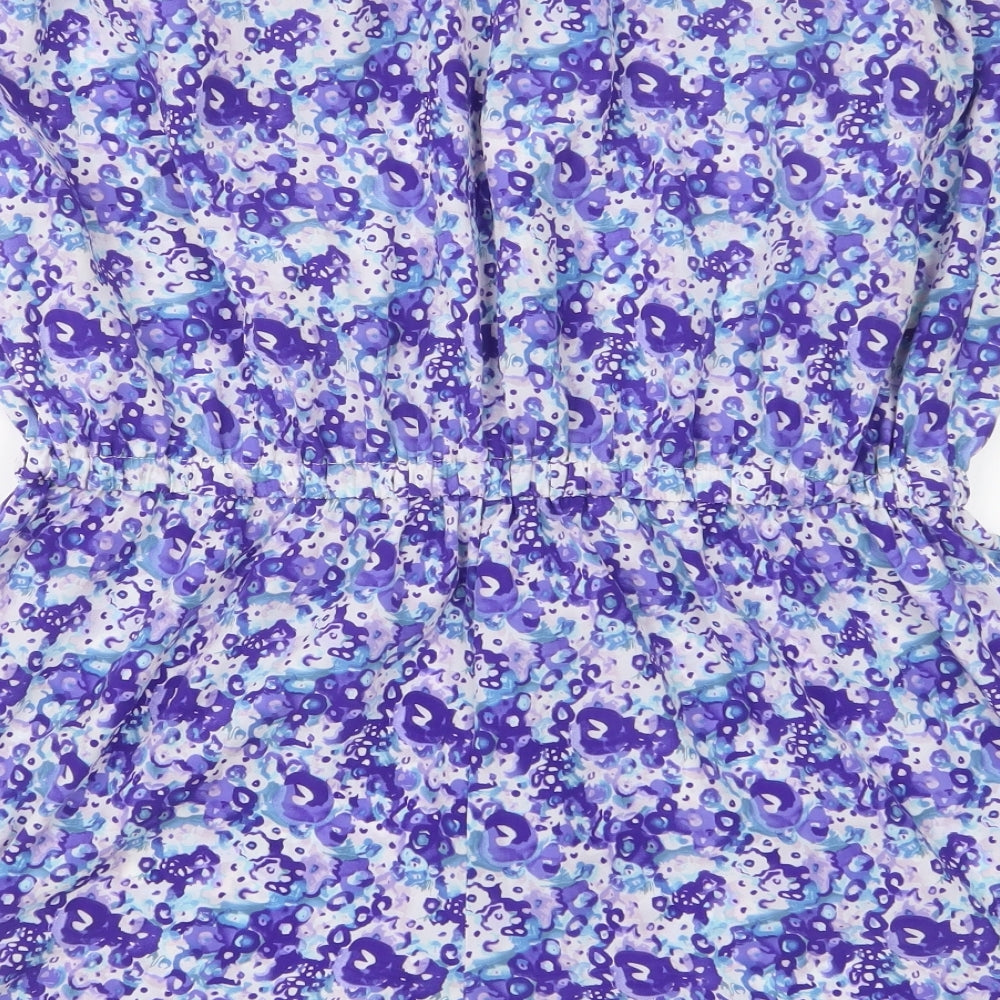Papaya Womens Purple Geometric  Playsuit One-Piece Size 16
