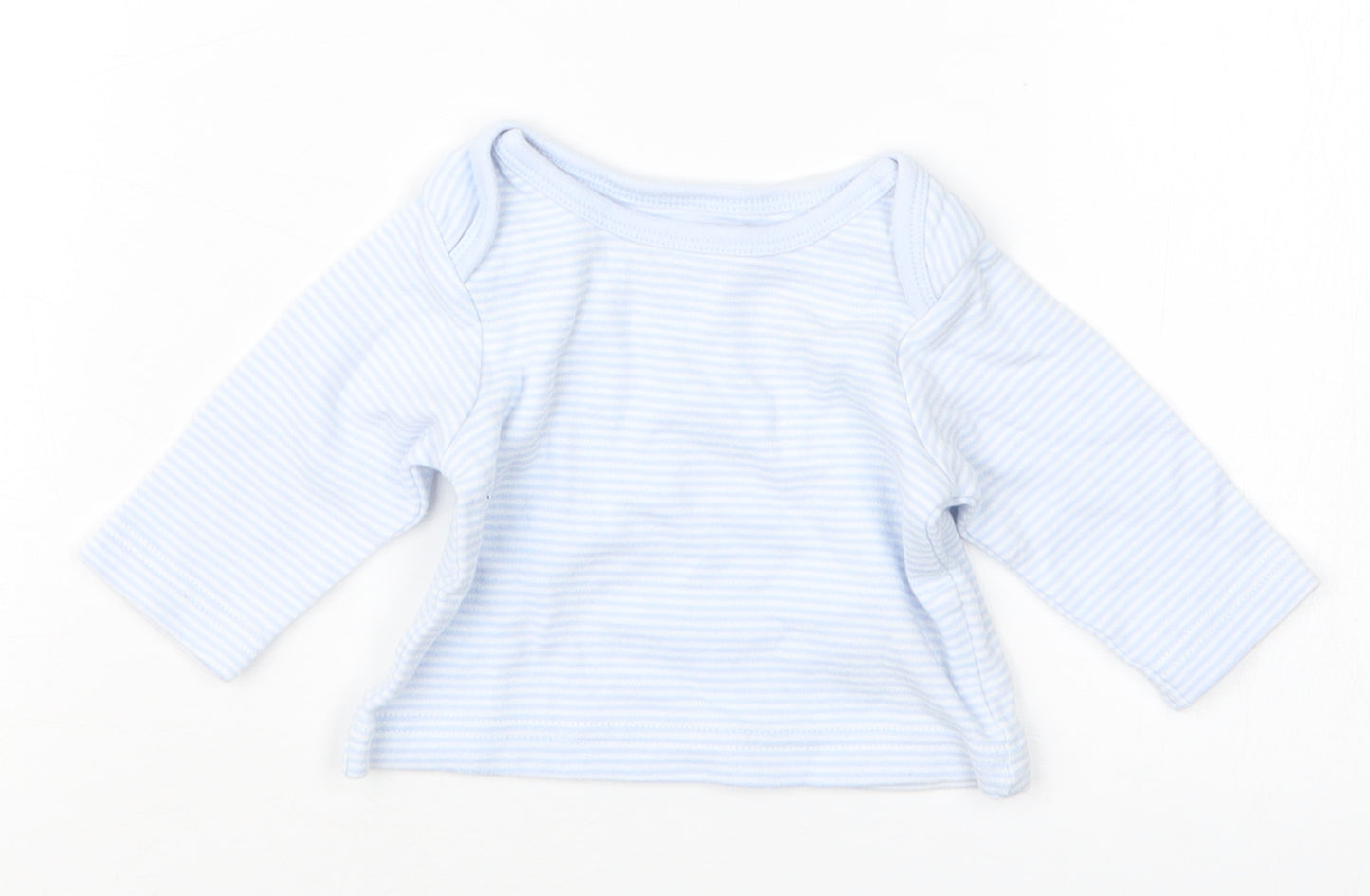 Mothercare Boys Blue Striped  Basic T-Shirt Size Newborn
