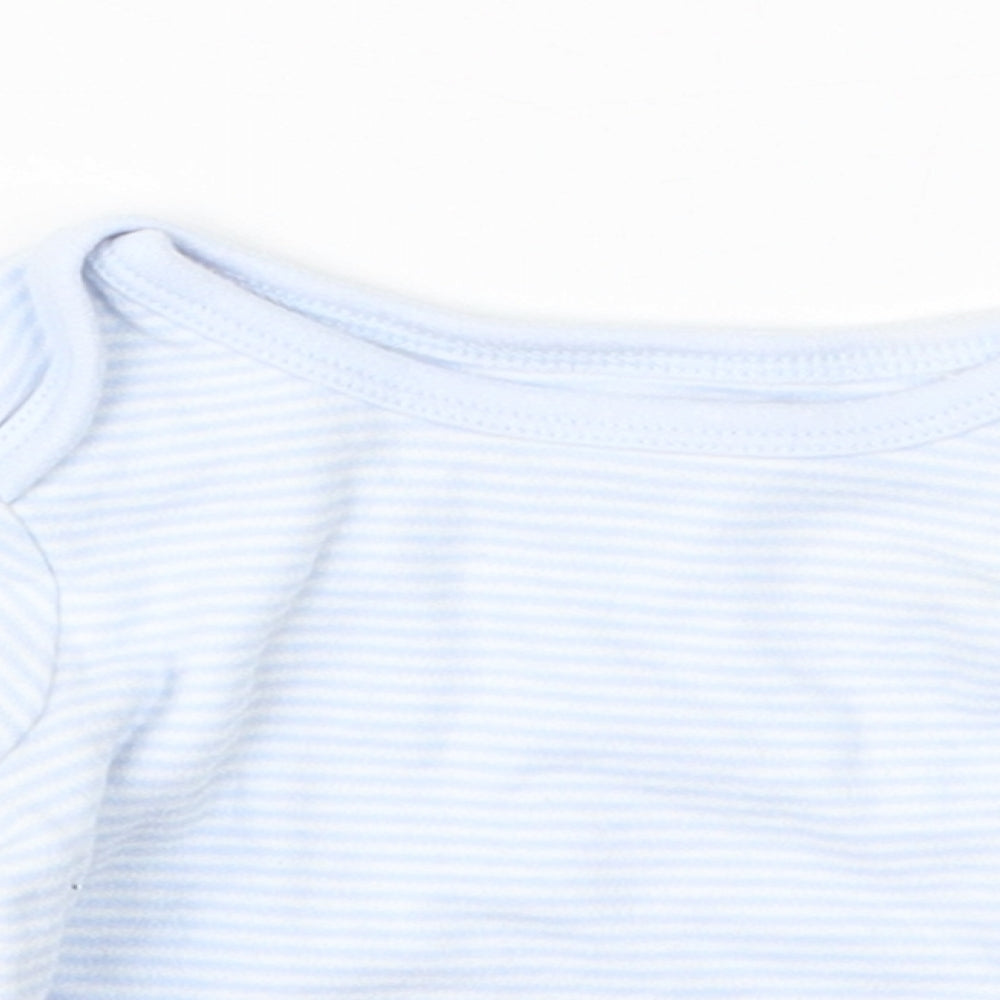 Mothercare Boys Blue Striped  Basic T-Shirt Size Newborn