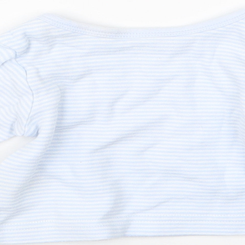 Mothercare Boys Blue Striped  Basic T-Shirt Size Newborn