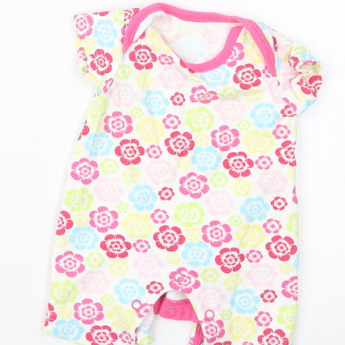 Tesco Girls Pink Geometric  Coverall Outfit/Set Size Newborn