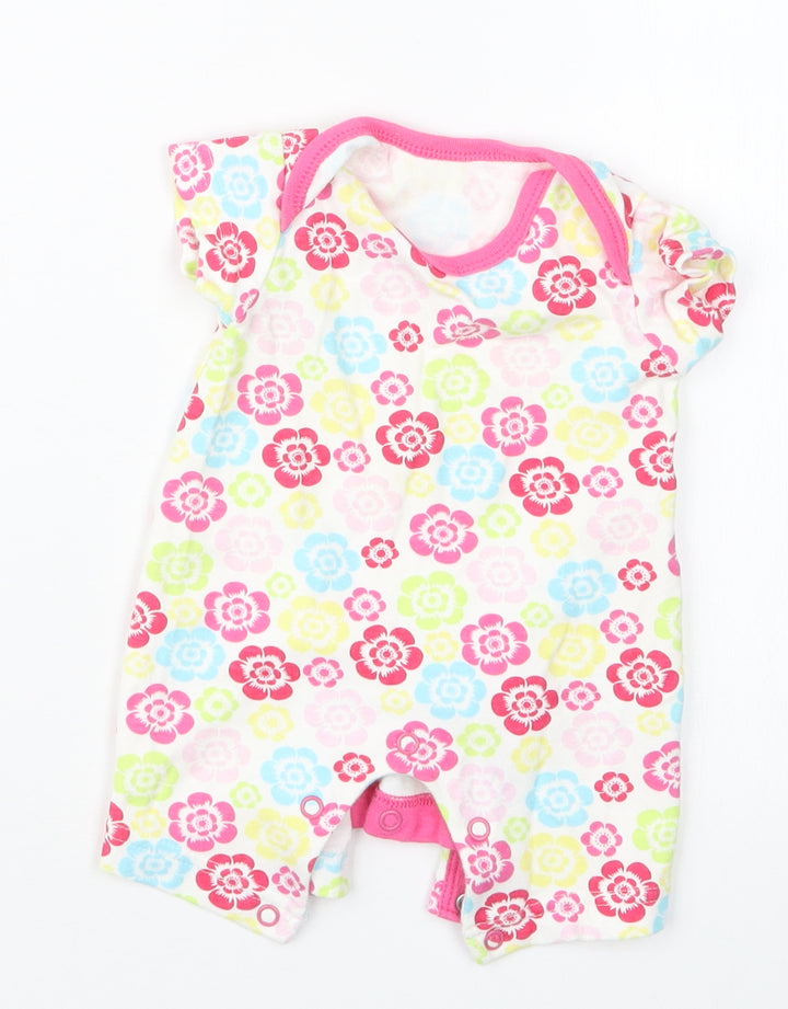 Tesco Girls Pink Geometric Coverall Outfit/Set Size Newborn