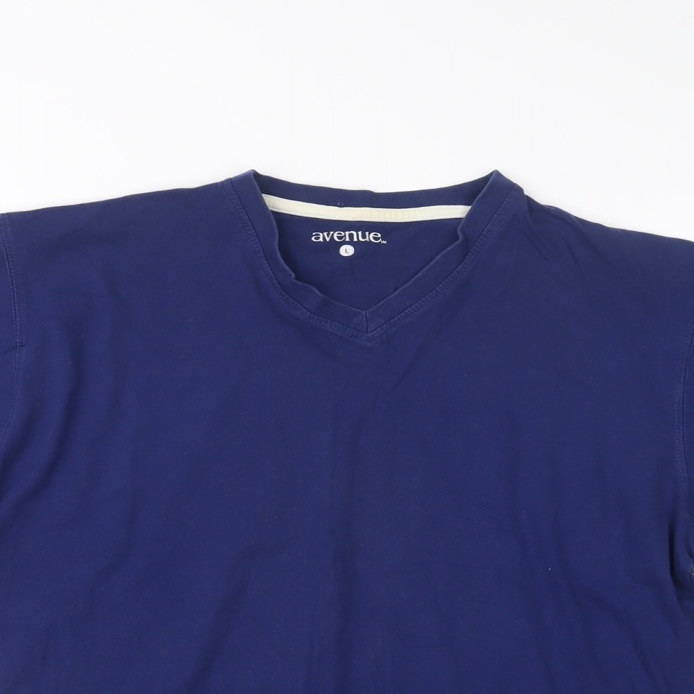 Avenue Mens Blue    T-Shirt Size L