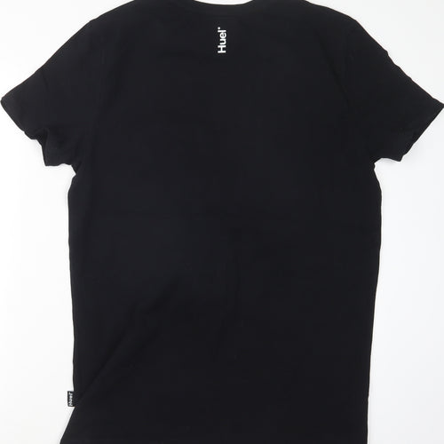 HUEL Mens Black    T-Shirt Size L