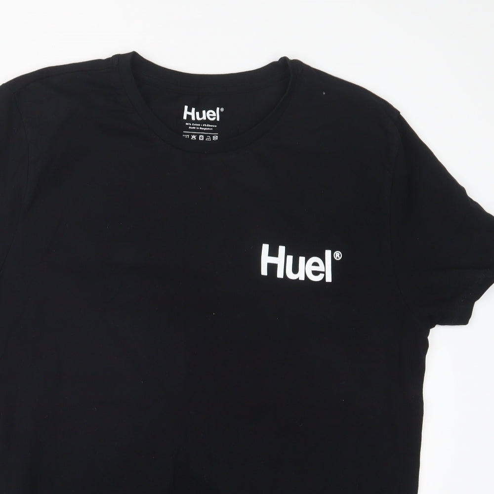 HUEL Mens Black    T-Shirt Size L