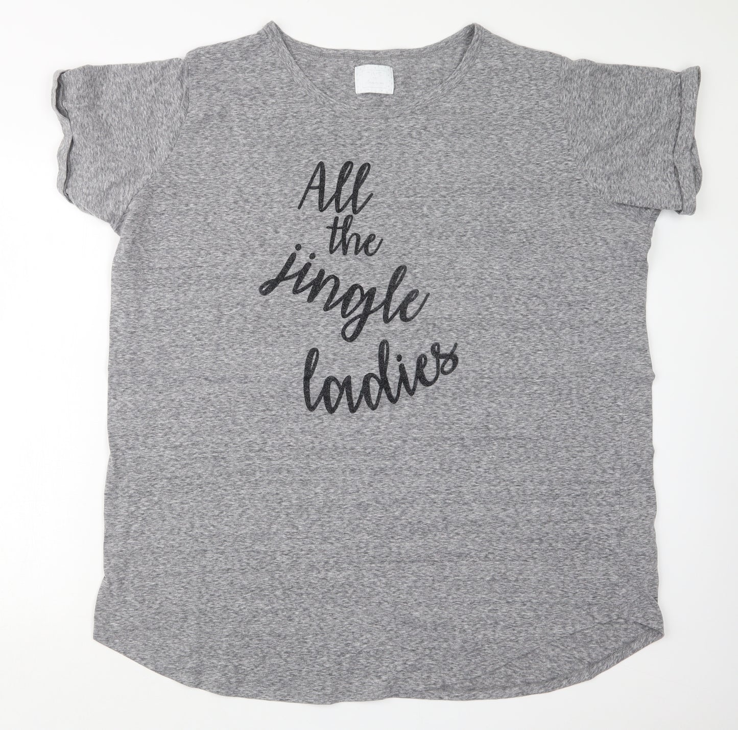 Matalan Womens Grey Geometric  Top Pyjama Top Size 20  - Christmas