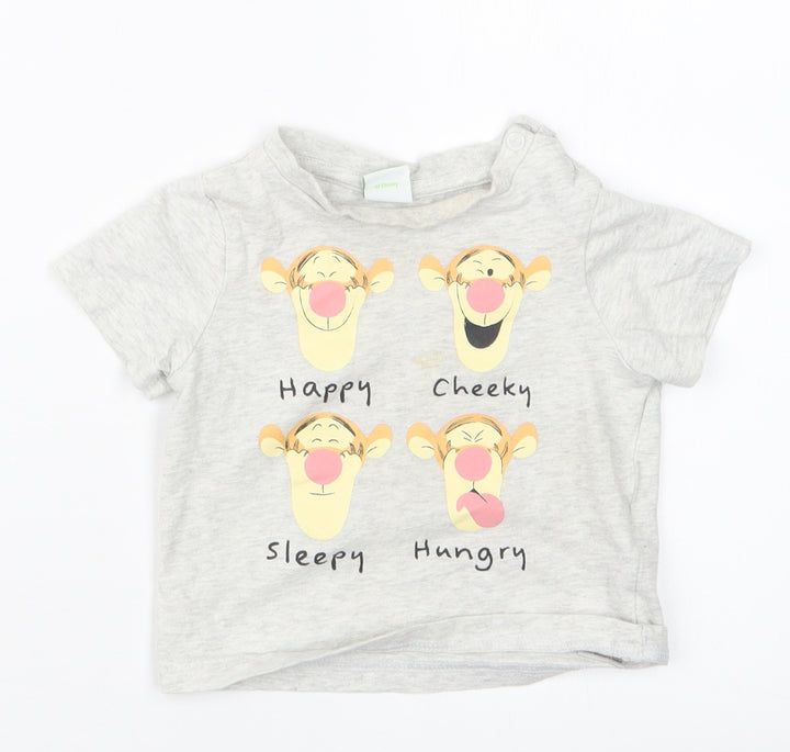 Disney Baby Baby Grey   Basic T-Shirt Size 6-9 Months  - Tigger
