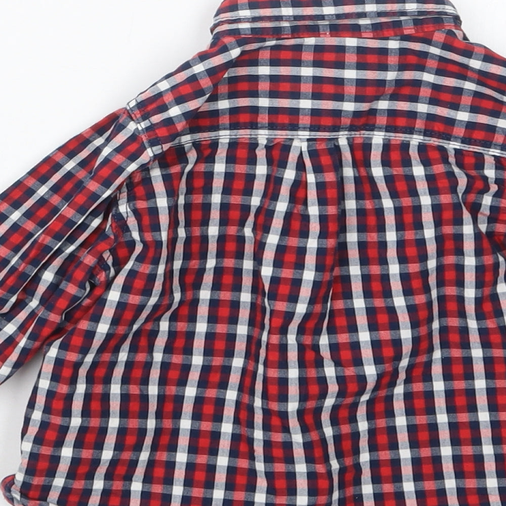 Mothercare Boys Blue Check  Basic Button-Up Size 12-18 Months