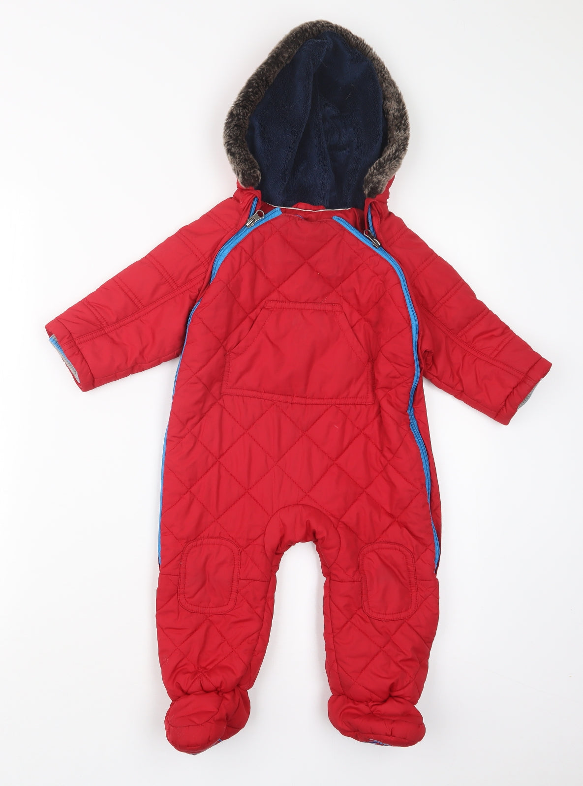 Debenhams Boys Red   Overcoat Coat Size 6-9 Months  - One Piece