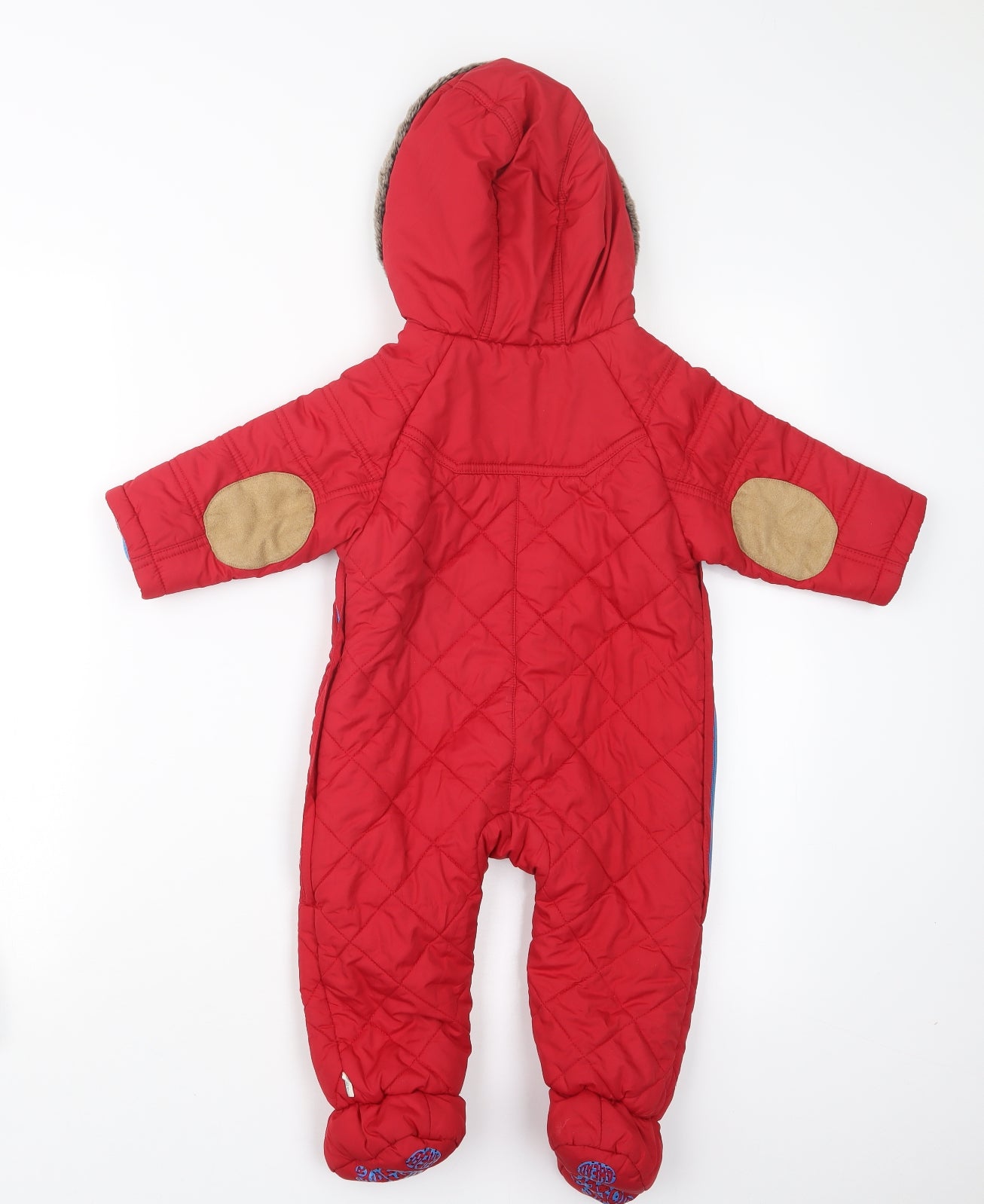 Debenhams Boys Red   Overcoat Coat Size 6-9 Months  - One Piece