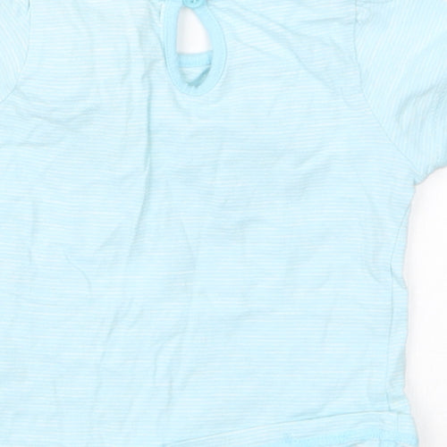 Matalan Girls Blue Striped  Basic T-Shirt Size 3-6 Months