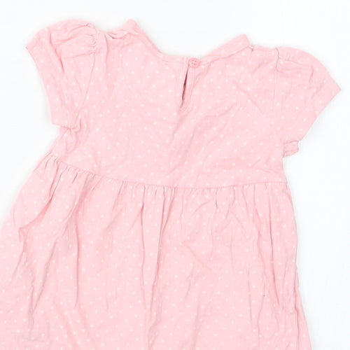 Mothercare Girls Pink Polka Dot  Basic T-Shirt Size 3-6 Months