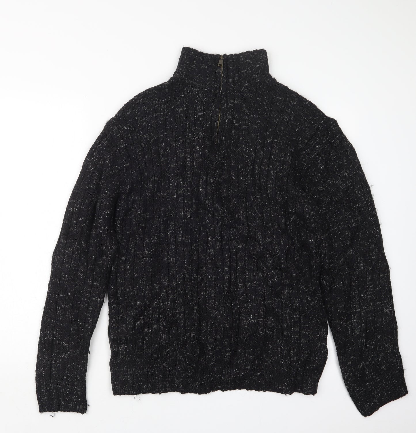 Marks and Spencer Mens Black  Knit Pullover Sweatshirt Size S