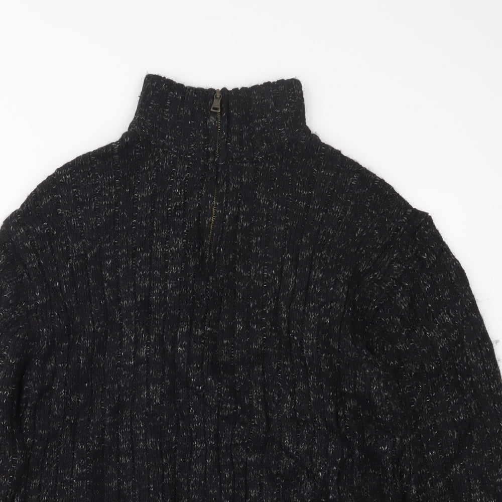 Marks and Spencer Mens Black  Knit Pullover Sweatshirt Size S