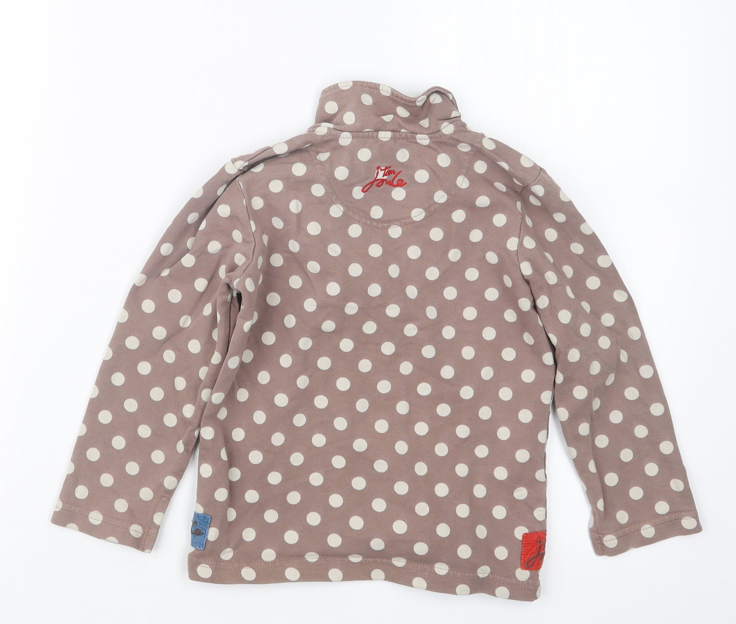 Joules Girls Brown Polka Dot  Pullover Sweatshirt Size 3 Years