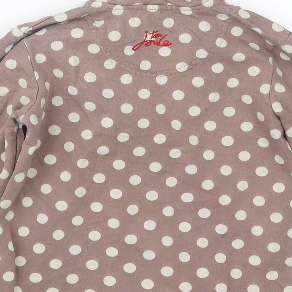 Joules Girls Brown Polka Dot  Pullover Sweatshirt Size 3 Years