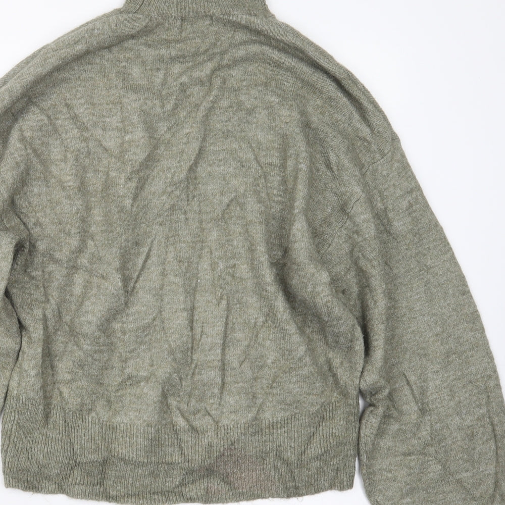 H&M Womens Green  Knit Pullover Jumper Size XS