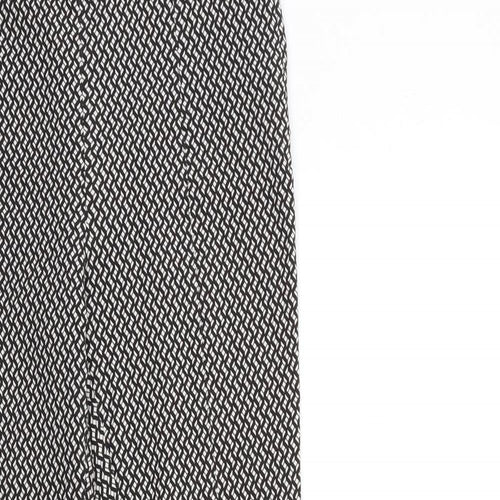 New Look Womens Black Geometric  Trousers  Size 8 L26 in