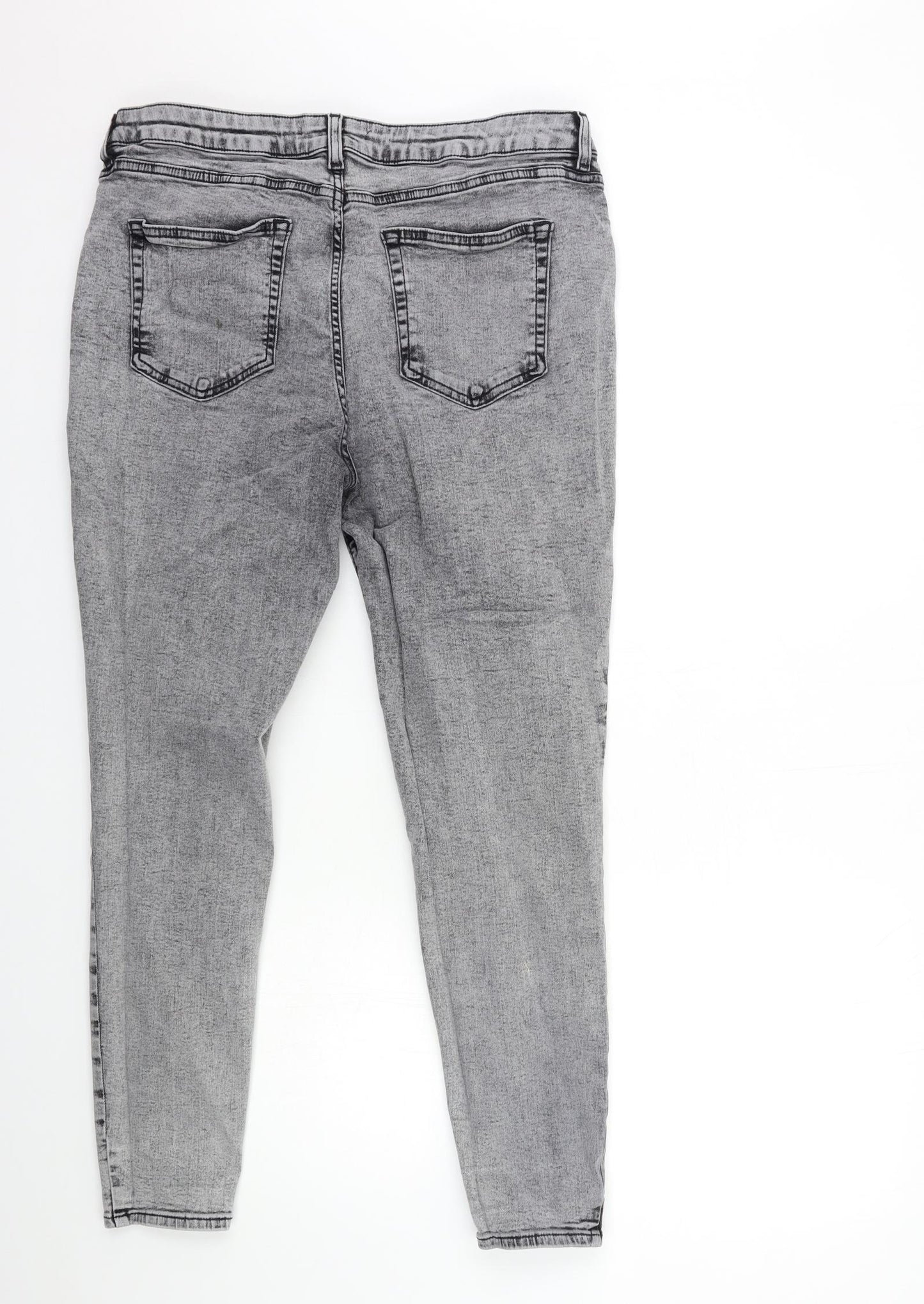 Denim & Co. Womens Grey  Denim Skinny Jeans Size 18 L27 in