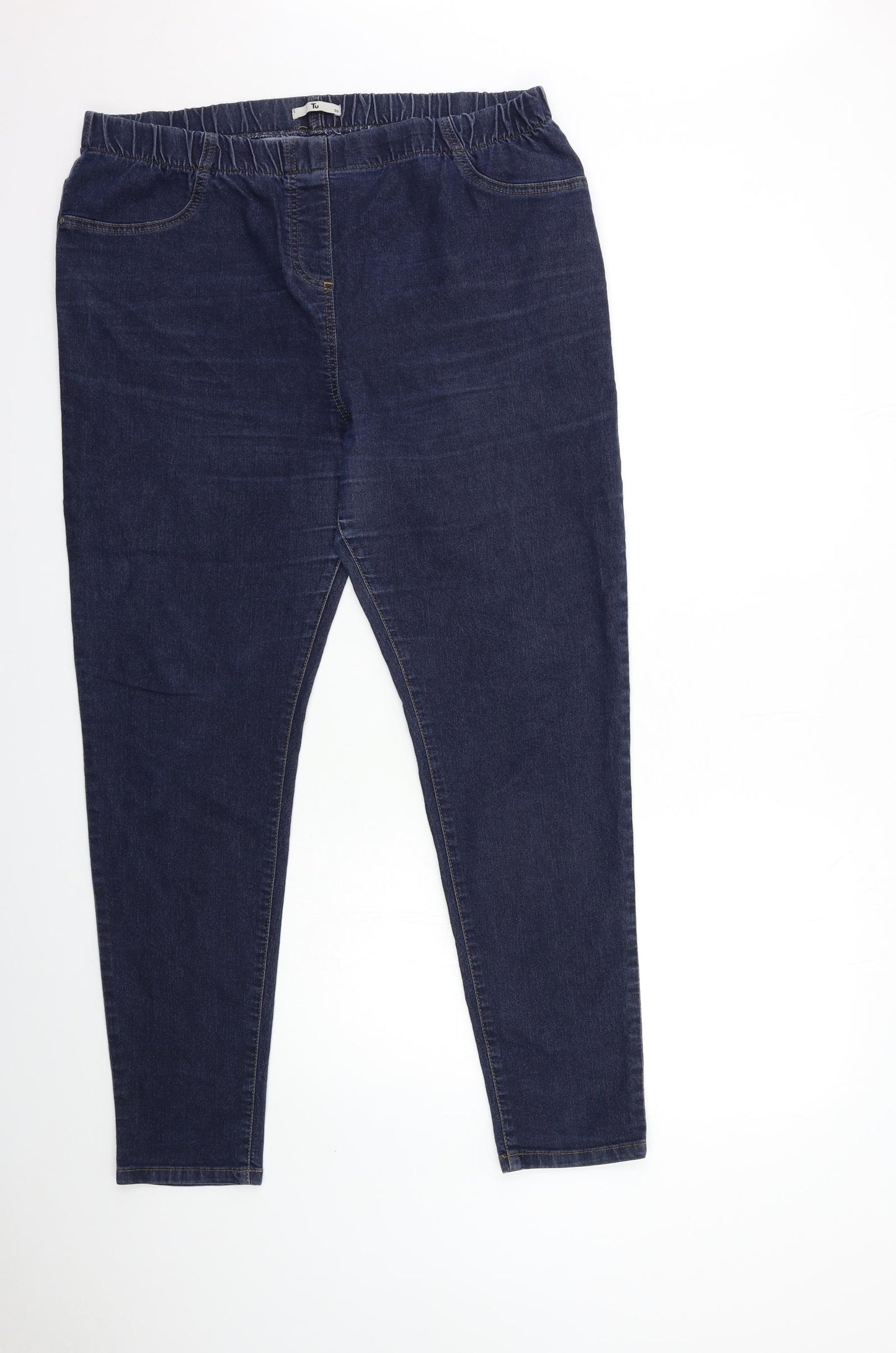 TU Womens Blue  Denim Jegging Jeans Size 20 L30 in