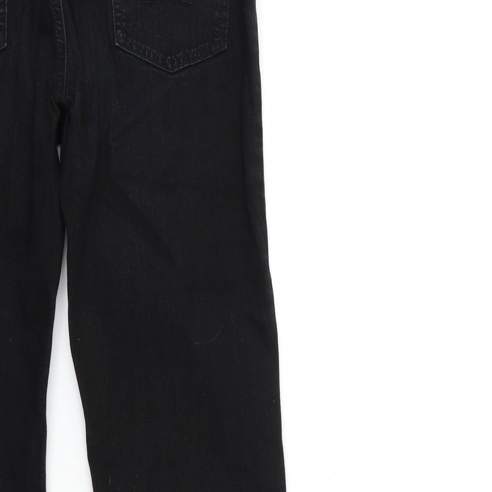 Marks and Spencer Womens Black  Denim Flared Jeans Size 12 L32 in