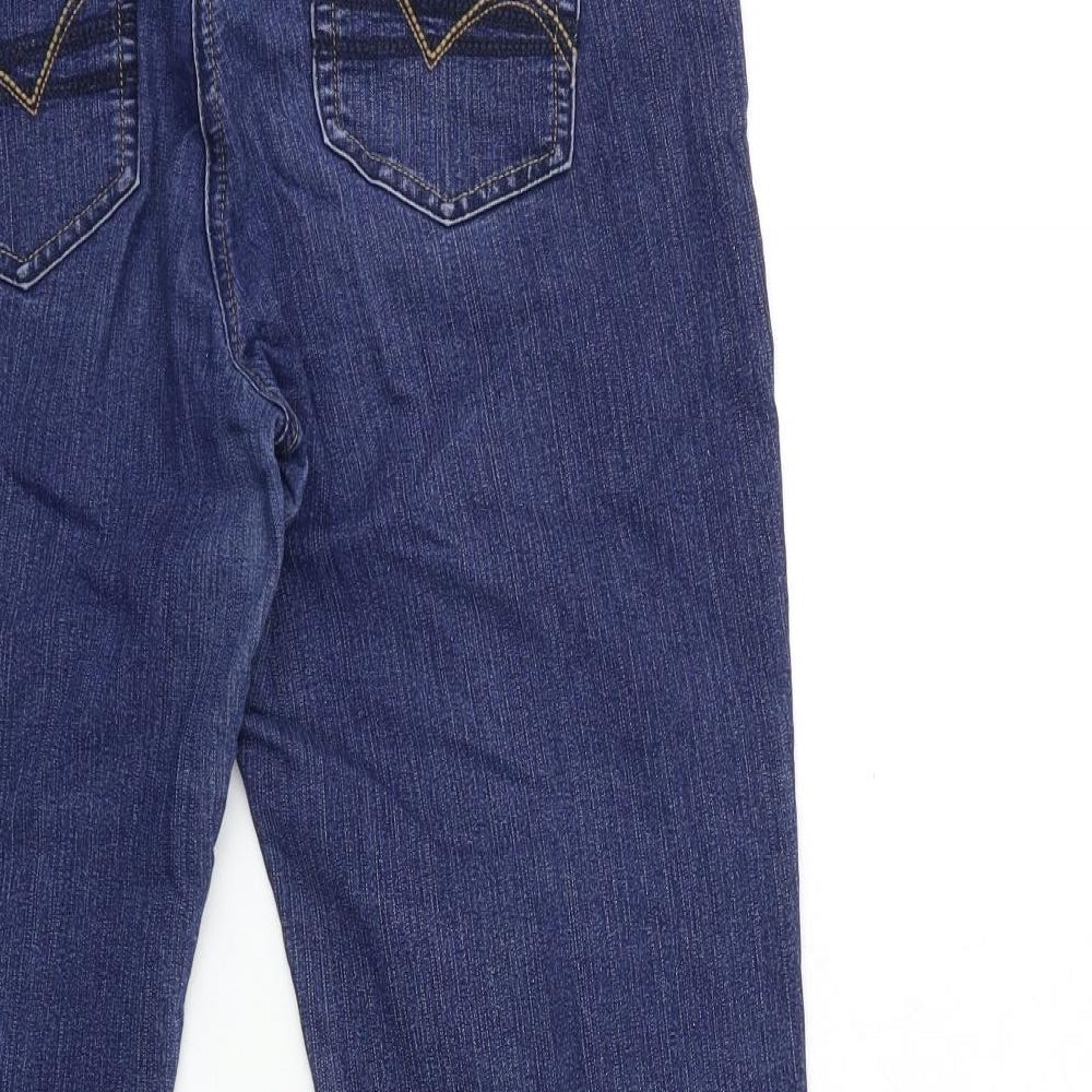 TU Womens Blue  Denim Cropped Jeans Size 14 L20 in