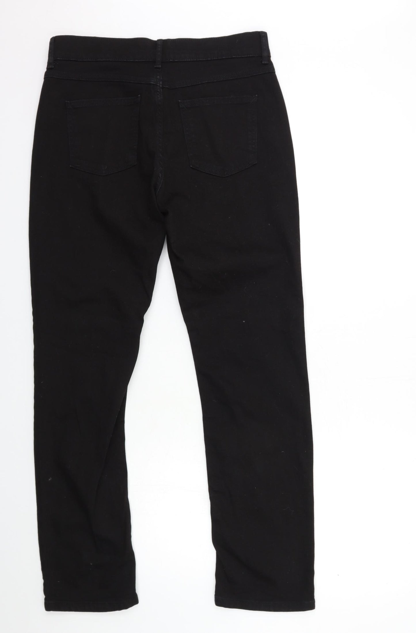 Marks and Spencer Womens Black  Denim Straight Jeans Size 12 L30 in