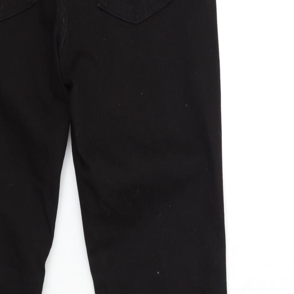 Marks and Spencer Womens Black  Denim Straight Jeans Size 12 L30 in
