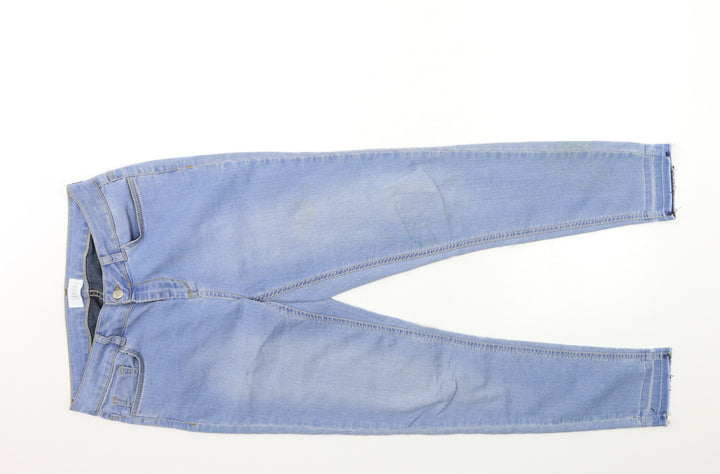 Savioa Womens Blue  Denim Skinny Jeans Size 12 L28 in