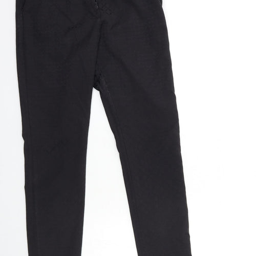 Papaya Womens Black Geometric  Trousers  Size 10 L27 in