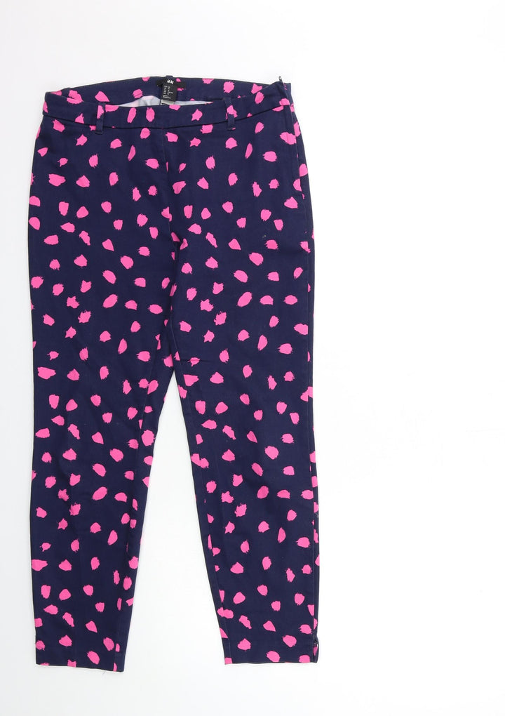 H&M Womens Blue Trousers Size 12 L26 in
