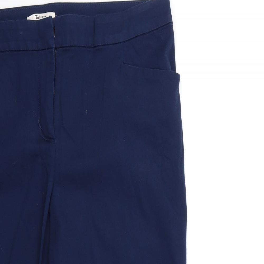 TU Womens Blue   Chino Trousers Size 14 L21 in