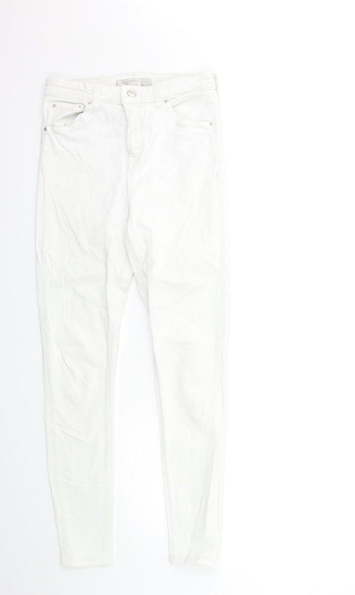 Topshop Womens White Denim Skinny Jeans Size 30 in L32 in