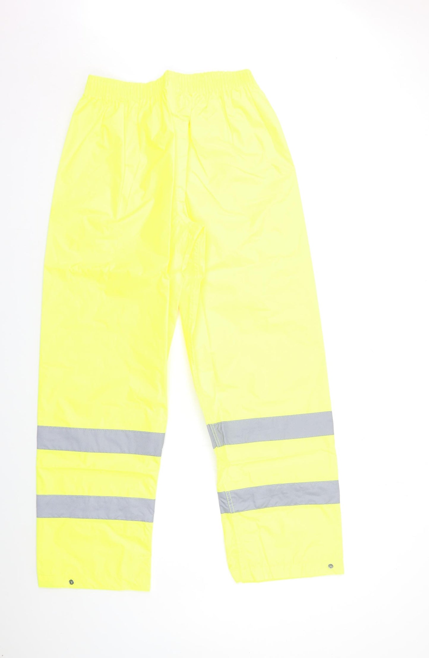 Portwest Mens Yellow Striped  Rain Trousers Trousers Size 34 in L31 in - WORK WEAR