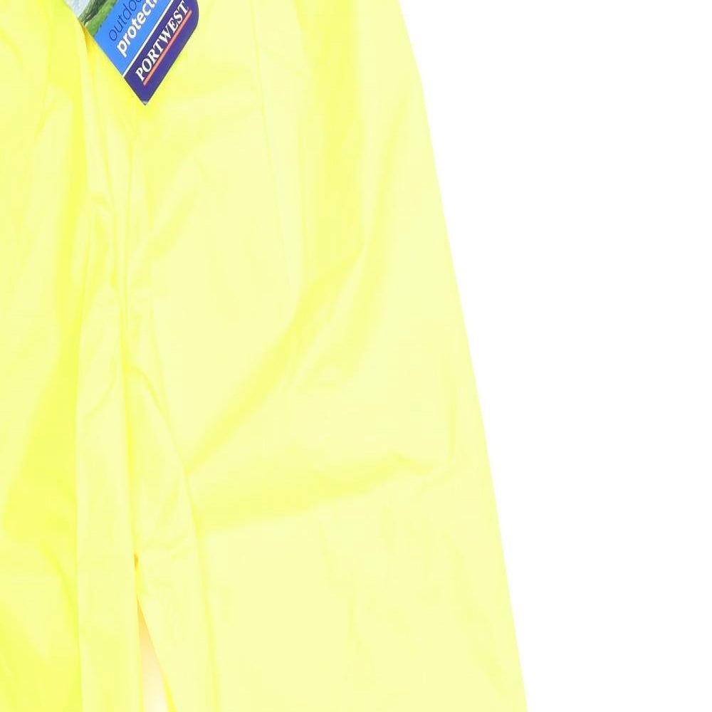 Portwest Mens Yellow Striped  Rain Trousers Trousers Size 34 in L31 in - WORK WEAR