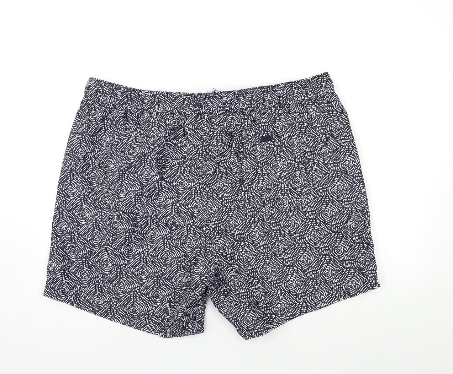 Easy Mens Blue Geometric  Bermuda Shorts Size 2XL