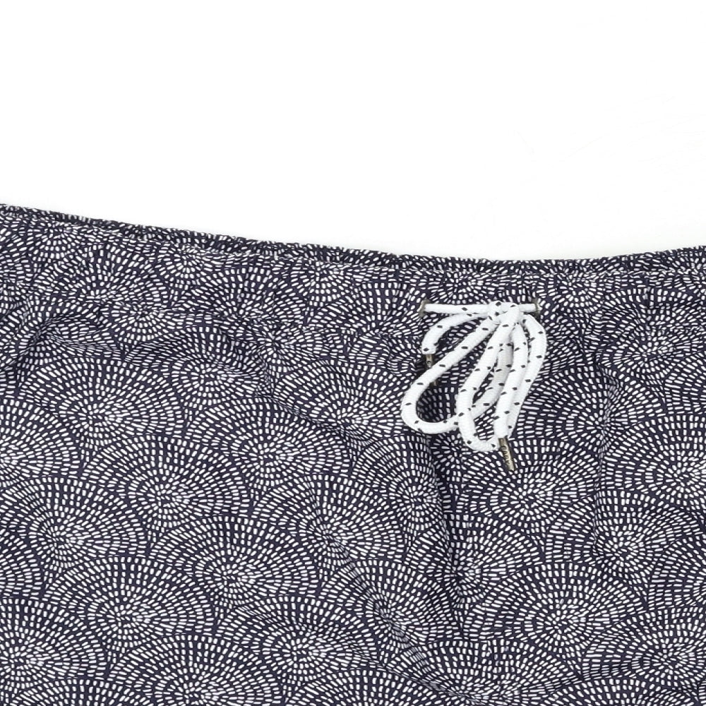Easy Mens Blue Geometric  Bermuda Shorts Size 2XL