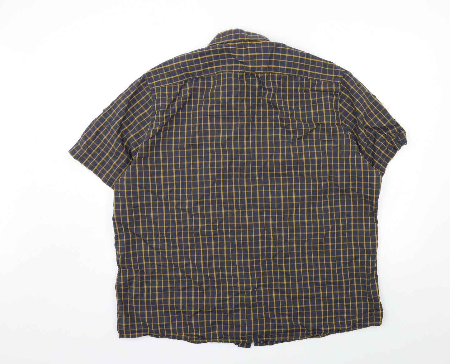 George Mens Grey Check   Button-Up Size 3XL