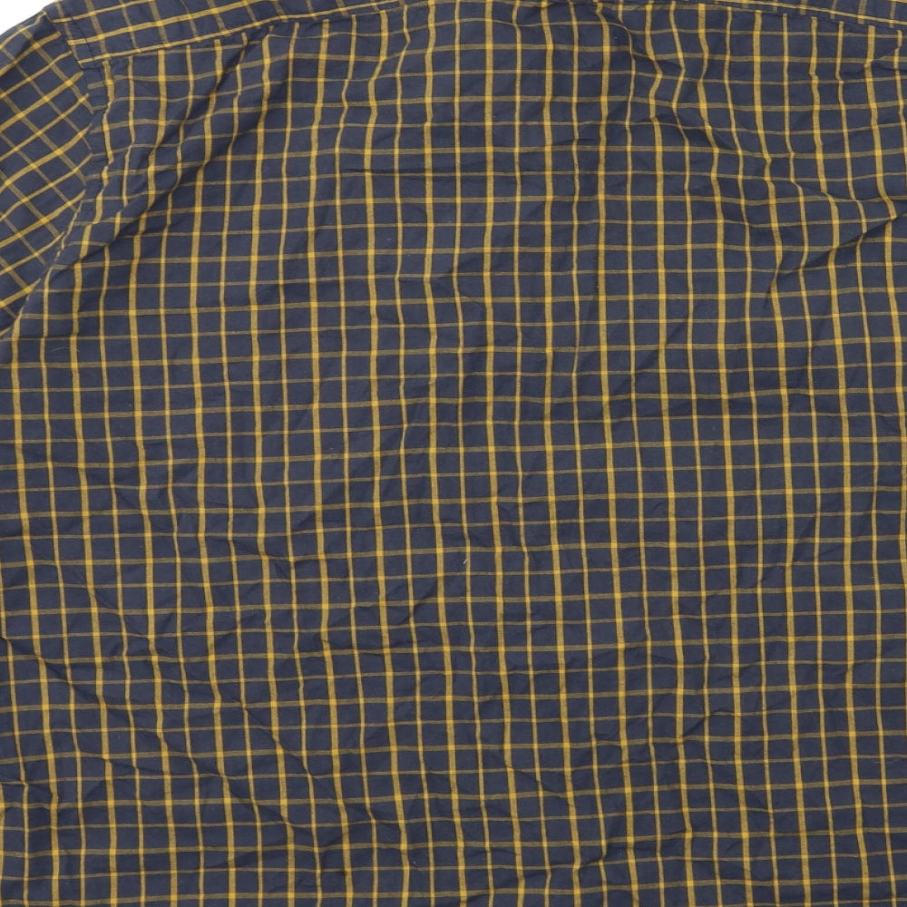 George Mens Grey Check   Button-Up Size 3XL