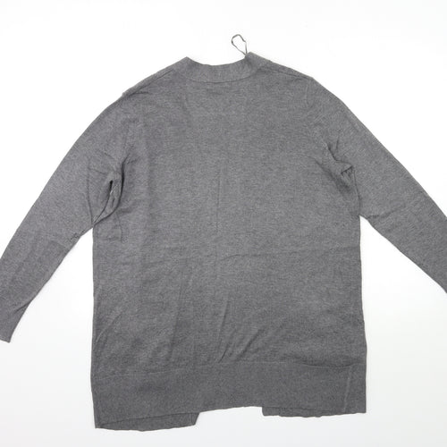 F&F Womens Grey  Knit Cardigan Jumper Size 14