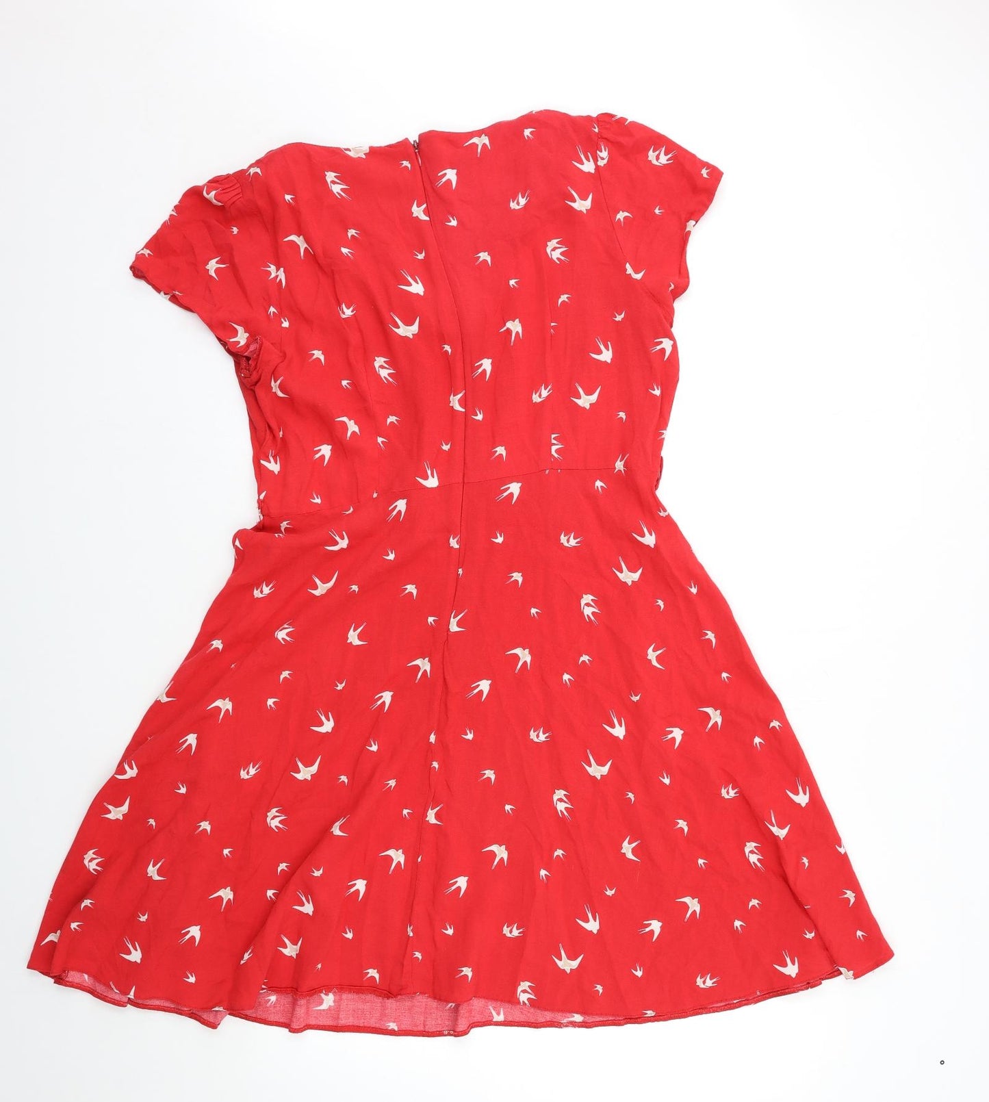 Billie & Blossom Womens Red Animal Print  A-Line  Size 18