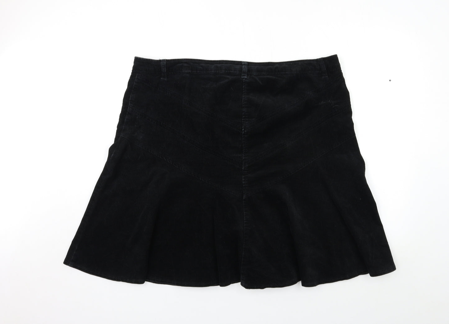 Dorothy Perkins Womens Black  Corduroy Mini Skirt Size 20