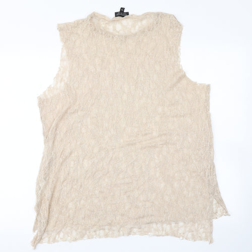 Topshop Womens Beige   Basic Tank Size 16