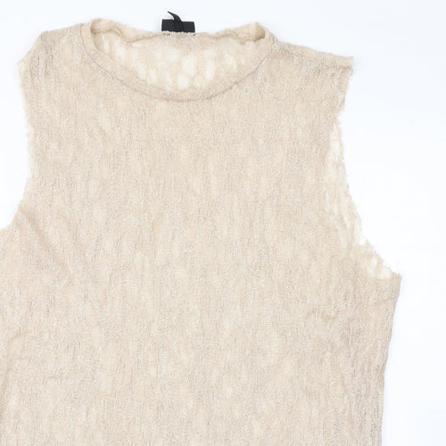 Topshop Womens Beige   Basic Tank Size 16