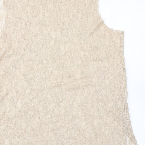 Topshop Womens Beige   Basic Tank Size 16