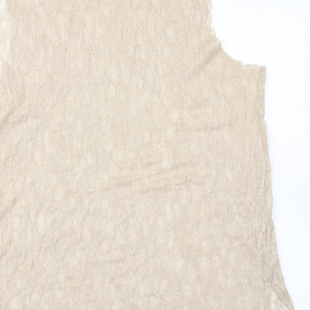 Topshop Womens Beige   Basic Tank Size 16