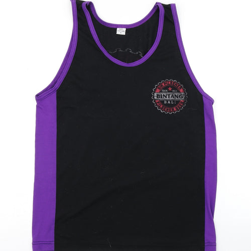 Pilsen Beer Womens Black Colourblock  Basic Tank Size S